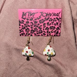 Betsey johnson mushroom earrings